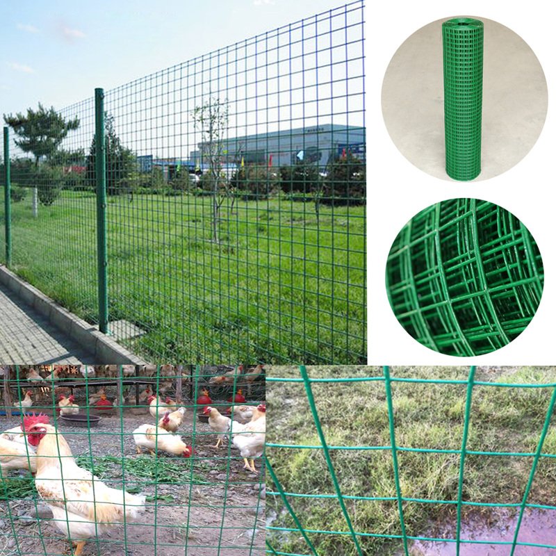 High Quality Pvc Coated Jaulas Para Gallos Hot Dipped Galvanized Welded Iron Wire Mesh fence Roll For Bird Cage