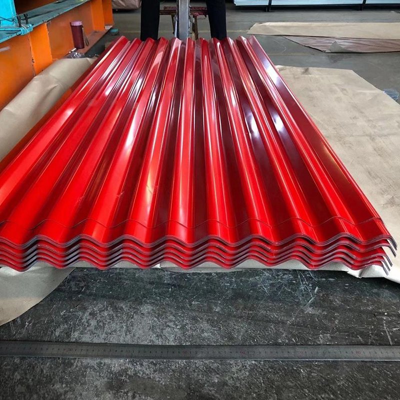 22 gauge color coated corrugated steel sheet corrugated galvanized steel roofing sheet