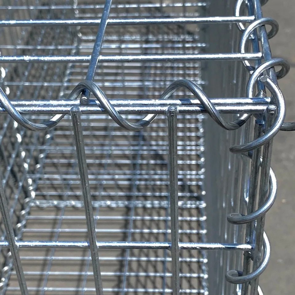 Anti-rust galfan coated gabion baskets welded gabion stone cage galvanized wire gabion box for outdoor landscape
