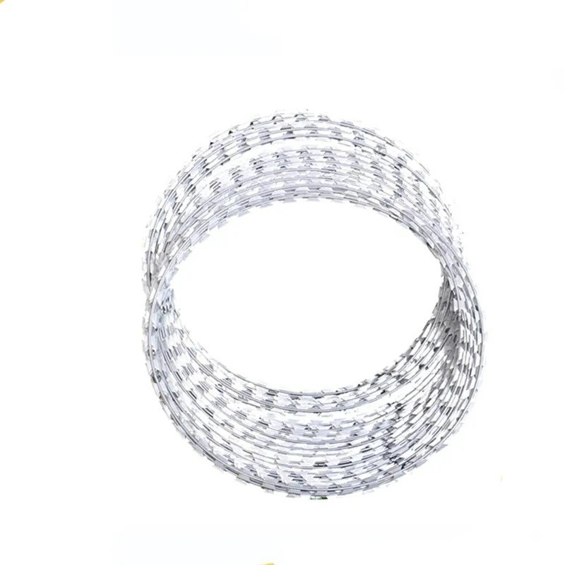 custom razor barbed wire gillette fence welded wire arame farpado galvanizado concertina razor wire face