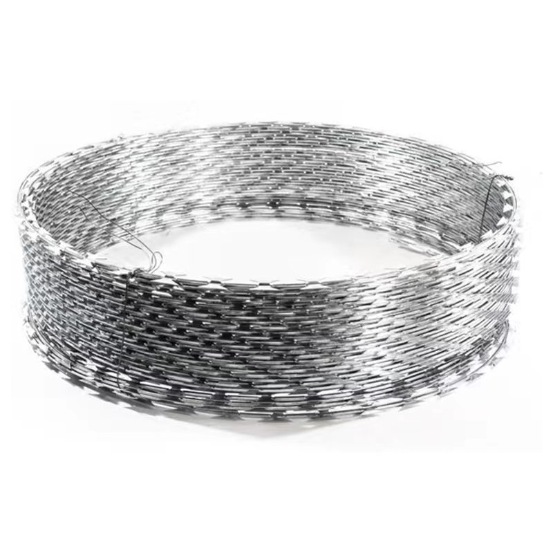 custom razor barbed wire gillette fence welded wire arame farpado galvanizado concertina razor wire face