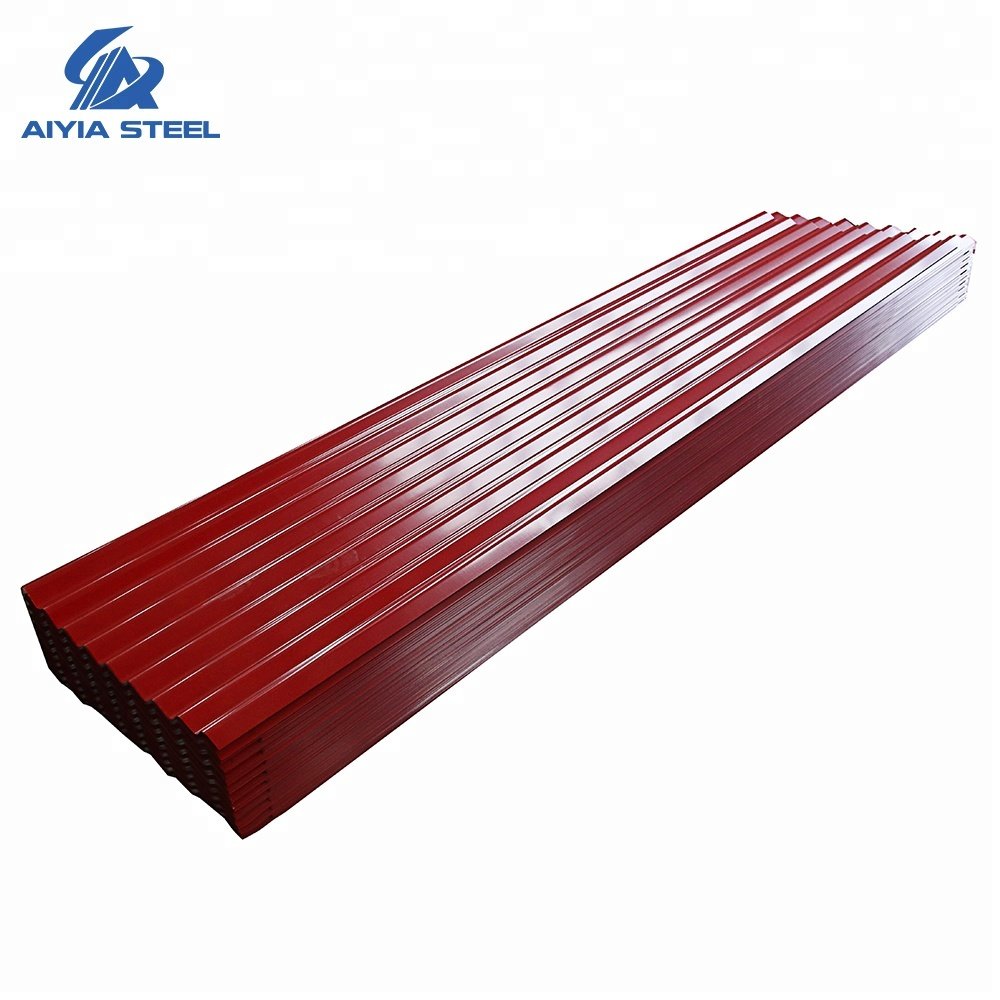 Aluminum galvanized corrugated roofing sheet 24 gauge zinc color coated roof tiles price color steel sheet