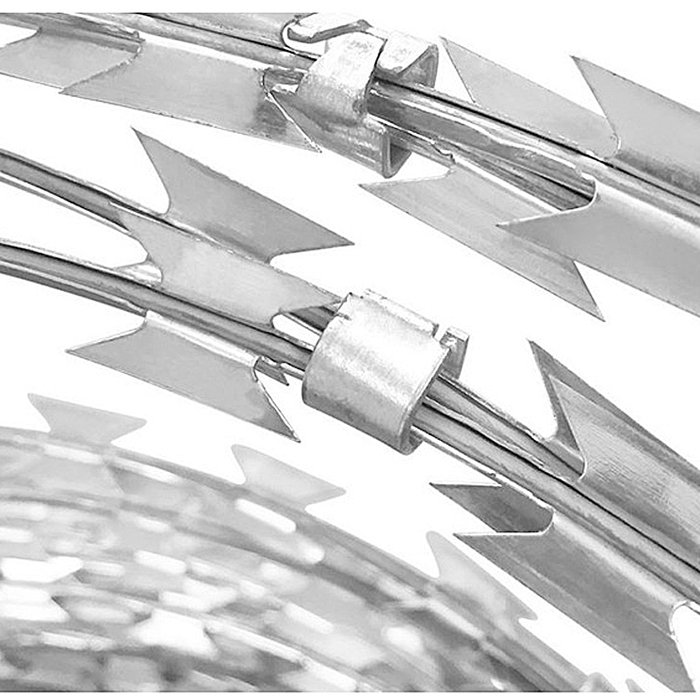 Razor Barbed Wire Extension Arms Galvanized 45 Waterproof Paper +woven Bags Galvanized Steel Wire 14 Gauge 10 Rolls Cross Razor