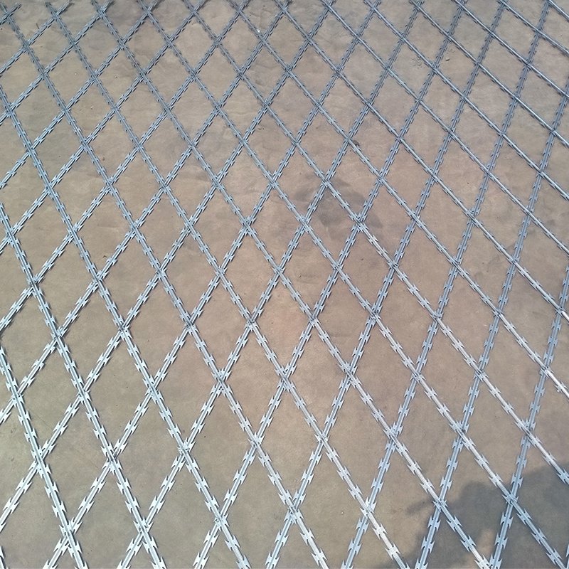 Powder coated welded mesh panel hot dipped galvanized Welded mesh panels razor mesh Security fencing