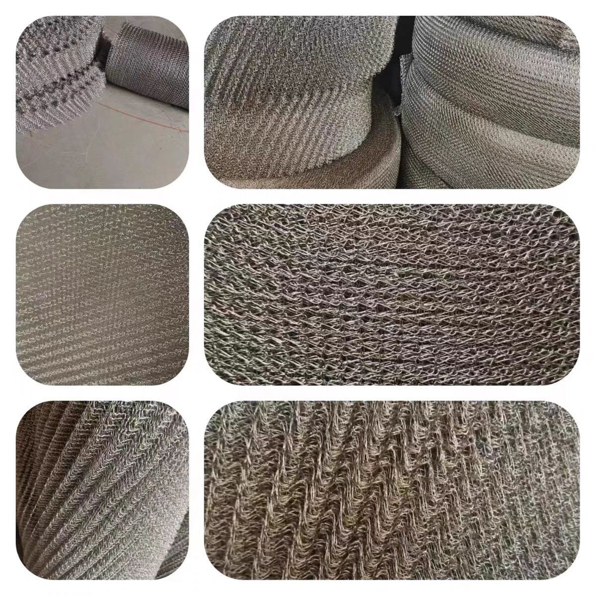 Goods in stock 127mm width stainless steel knitted wire mesh /pure nickel knitted wire mesh/knitted wire mesh for distillation