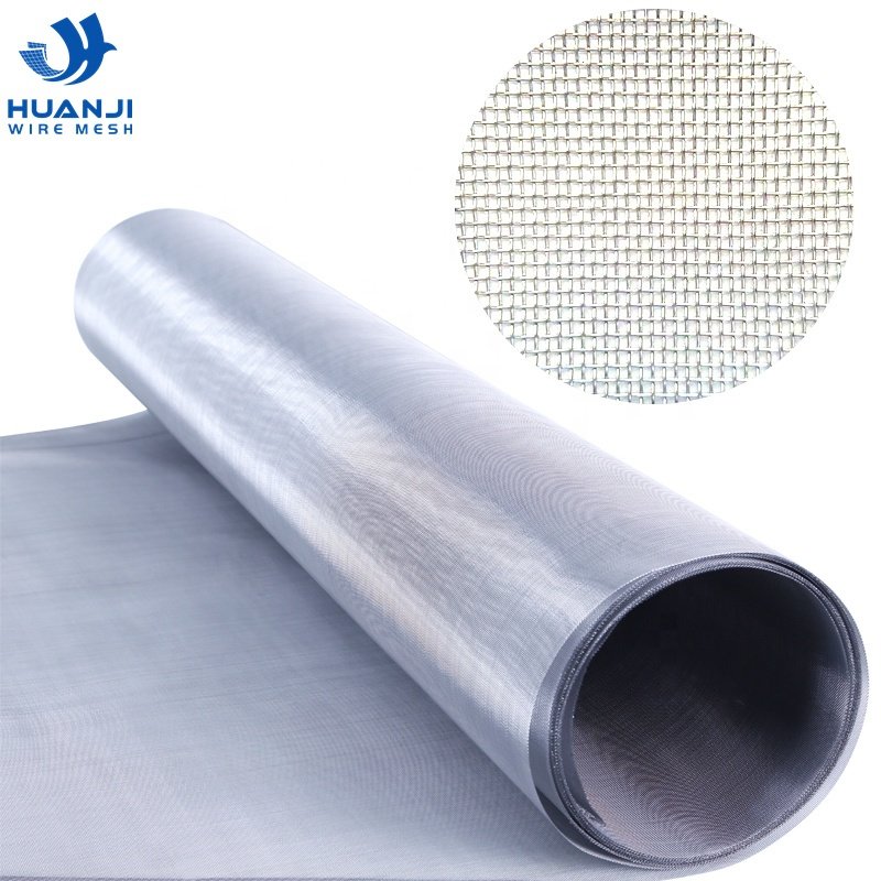 AISI 304 304L 316 316L 10-3500 Mesh Stainless Steel Wire Mesh Micron Woven Wire Mesh For PP Extrusion Machine Or Filter Match