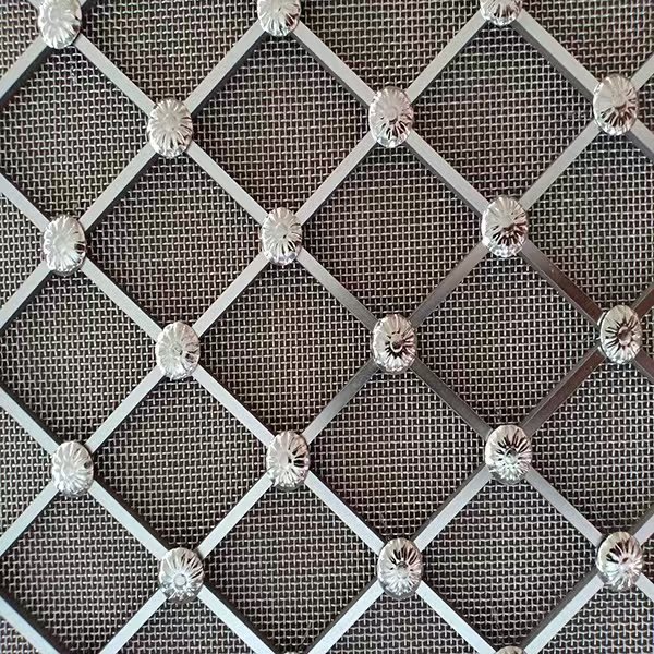 Manufacturer Decorative Wire Mesh Grilles Diamond Woven Grilles For Furniture