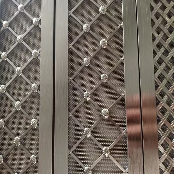 Manufacturer Decorative Wire Mesh Grilles Diamond Woven Grilles For Furniture