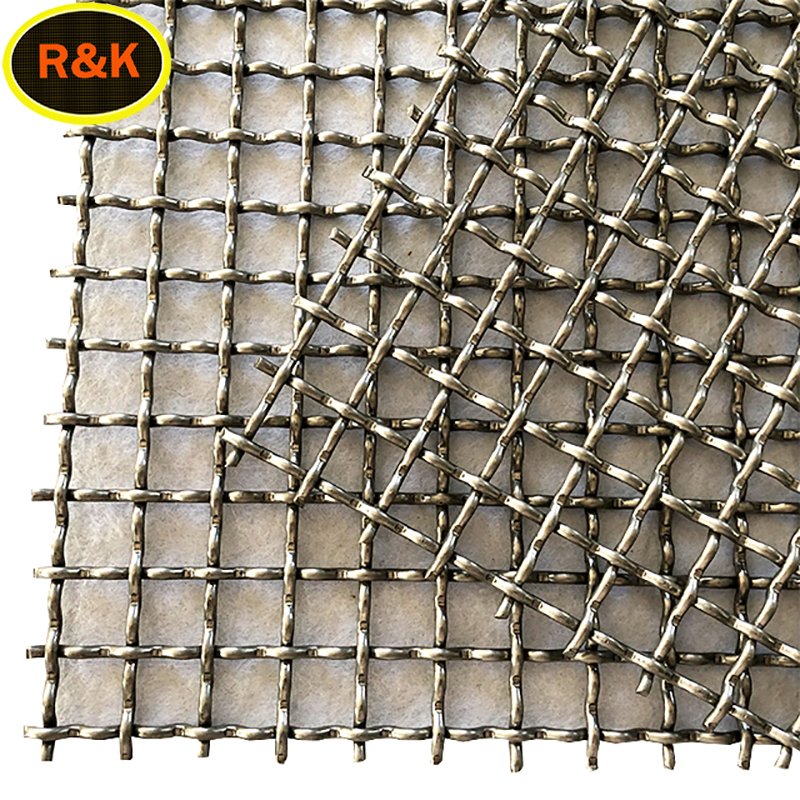 304 Square Hole Weave Wire Filter Screen Woven Stainless Steel Wire Crimped Wire Mesh
