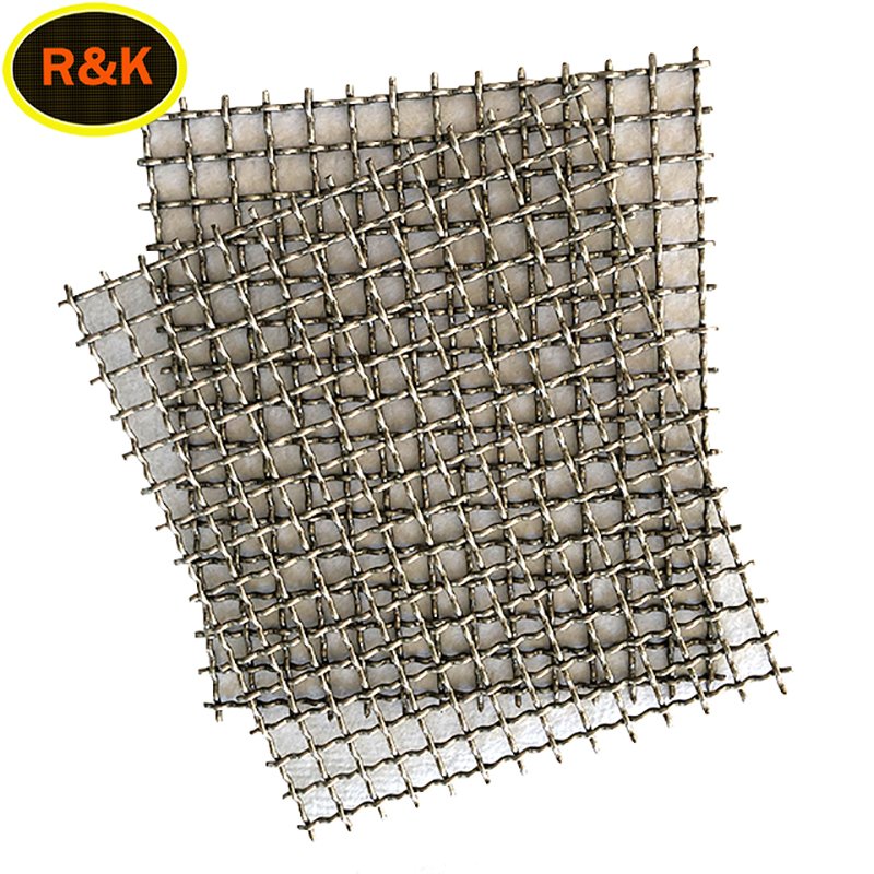 304 Square Hole Weave Wire Filter Screen Woven Stainless Steel Wire Crimped Wire Mesh