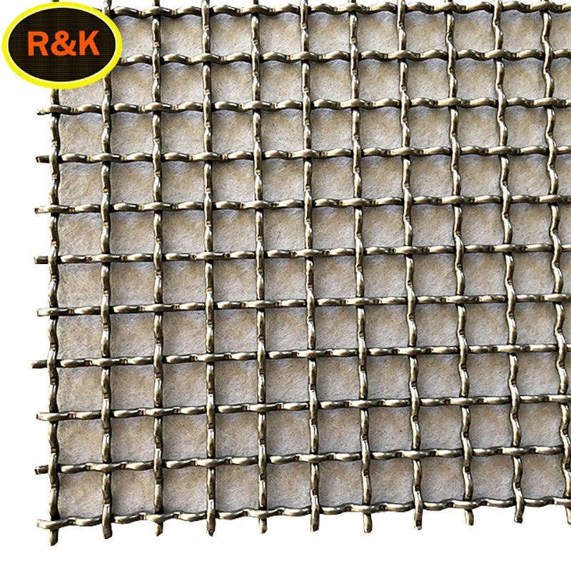 304 Square Hole Weave Wire Filter Screen Woven Stainless Steel Wire Crimped Wire Mesh
