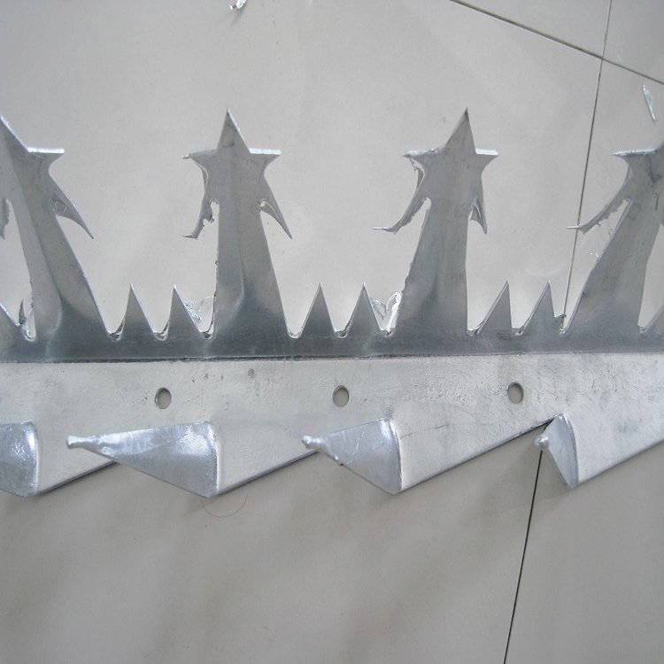 Hot Dipped Galvanized security razor spike / PVC coated wall spike