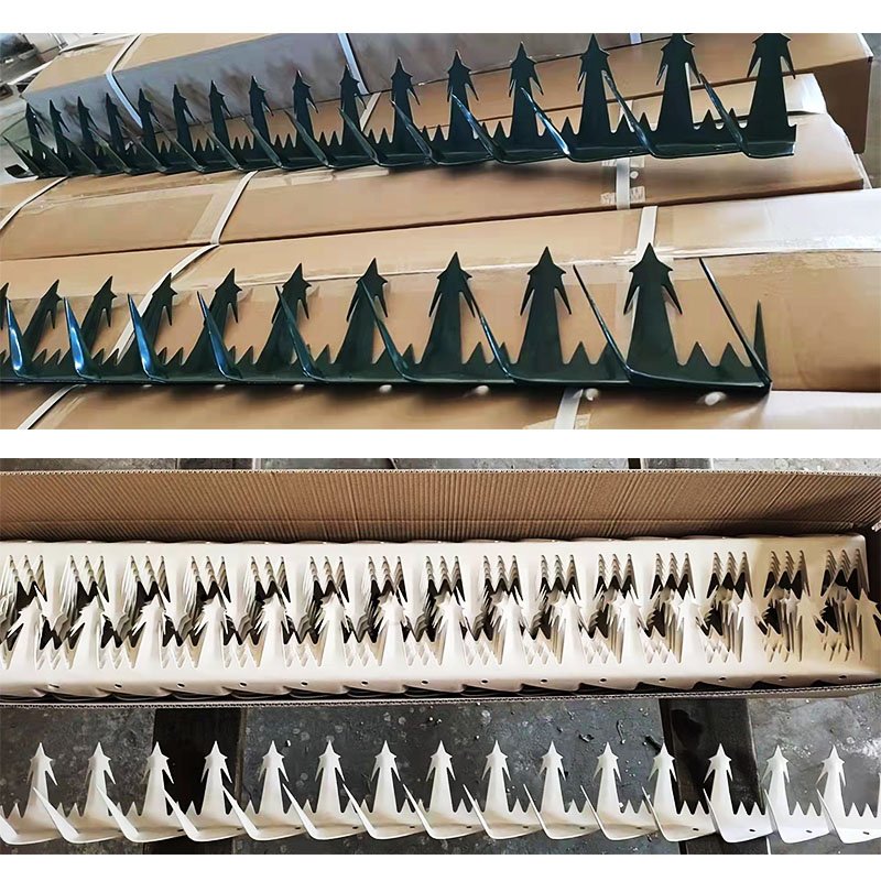 Hot Dipped Galvanized security razor spike / PVC coated wall spike
