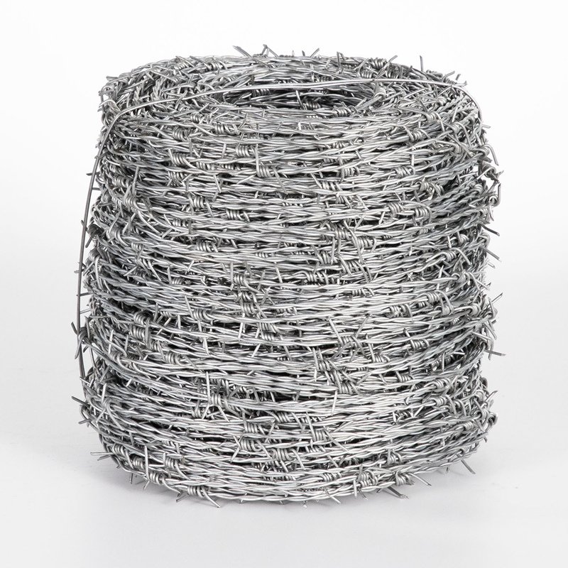 25KG Per Roll Barbed Iron Wire Mesh Galvanized Alambre De Pua Para Cerca 14 Gauge Barb Wire Fence Roll