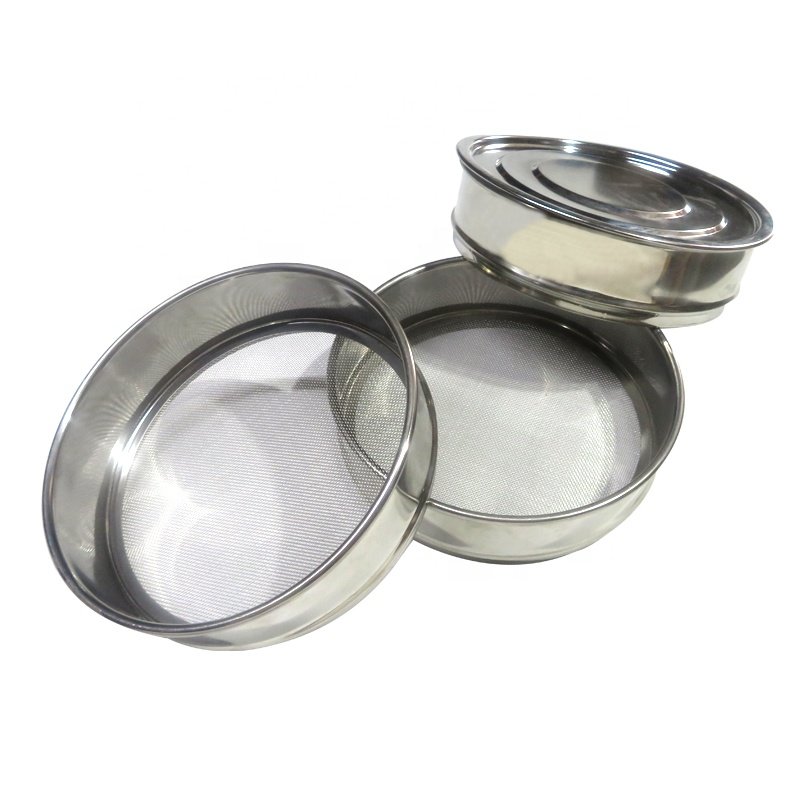 Standard Laboratory Vibration Sieve Stainless Steel Flour Sugar Powder Filter Sieves Wire Mesh Test Seive