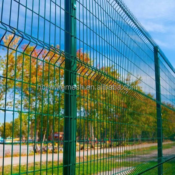 Sustainable metal pvc coated 3d bending curved garden fence farm 3d curved welded wire mesh panel fencing