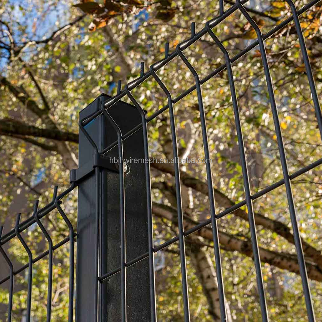 Sustainable metal pvc coated 3d bending curved garden fence farm 3d curved welded wire mesh panel fencing