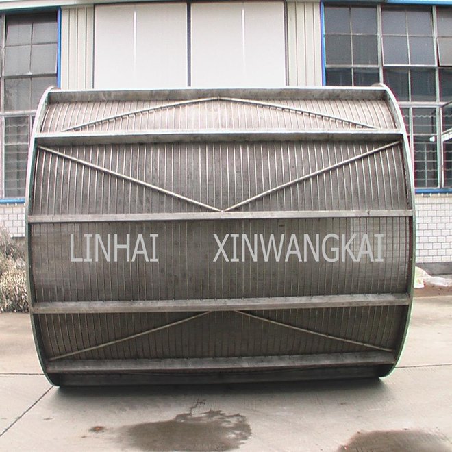 Rotary wedge wire mesh drum