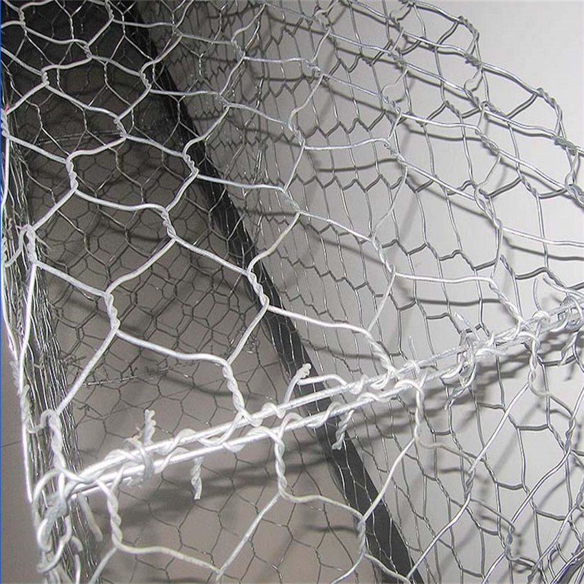 Hot Dipped Galvanized Gabion Basket Wall 2x1x1m Hexagonal Wire Mesh Riverbank Gabion Box