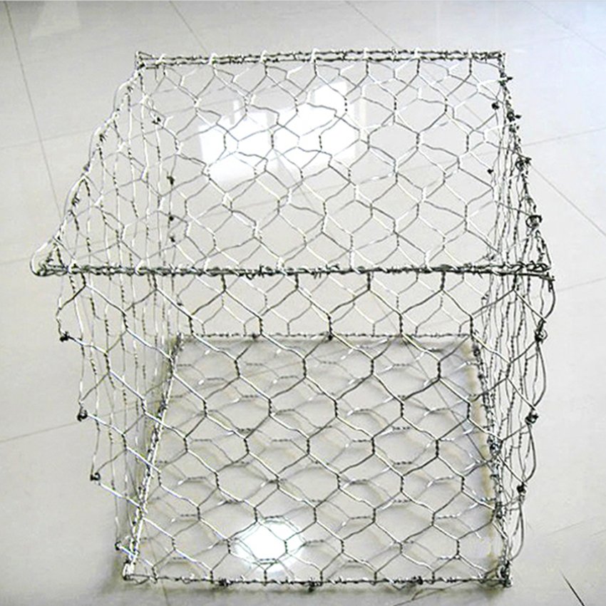 Hot Dipped Galvanized Gabion Basket Wall 2x1x1m Hexagonal Wire Mesh Riverbank Gabion Box