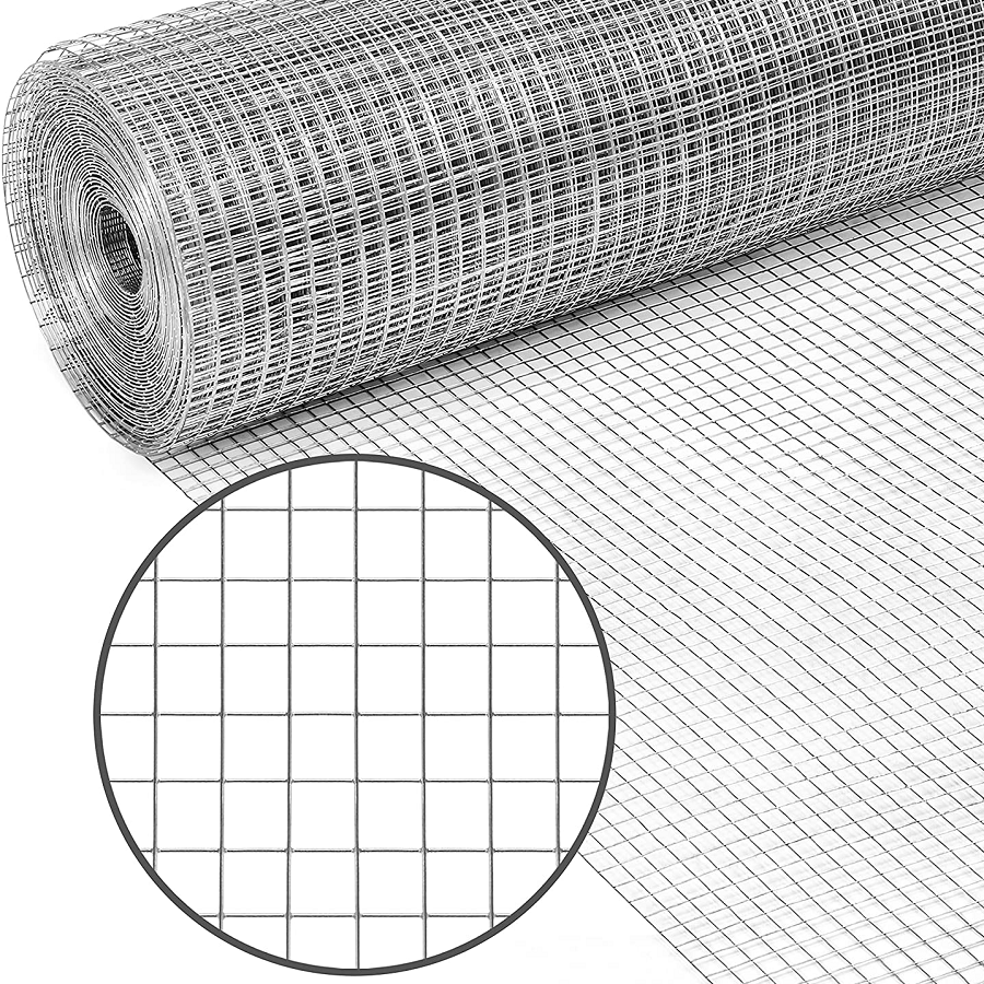 3' 4' 16 gauge electro galvanized wire mesh rabbit chicken cage for poultry 1/2x1 1x1 hot dip galvanized iron welded wire mesh