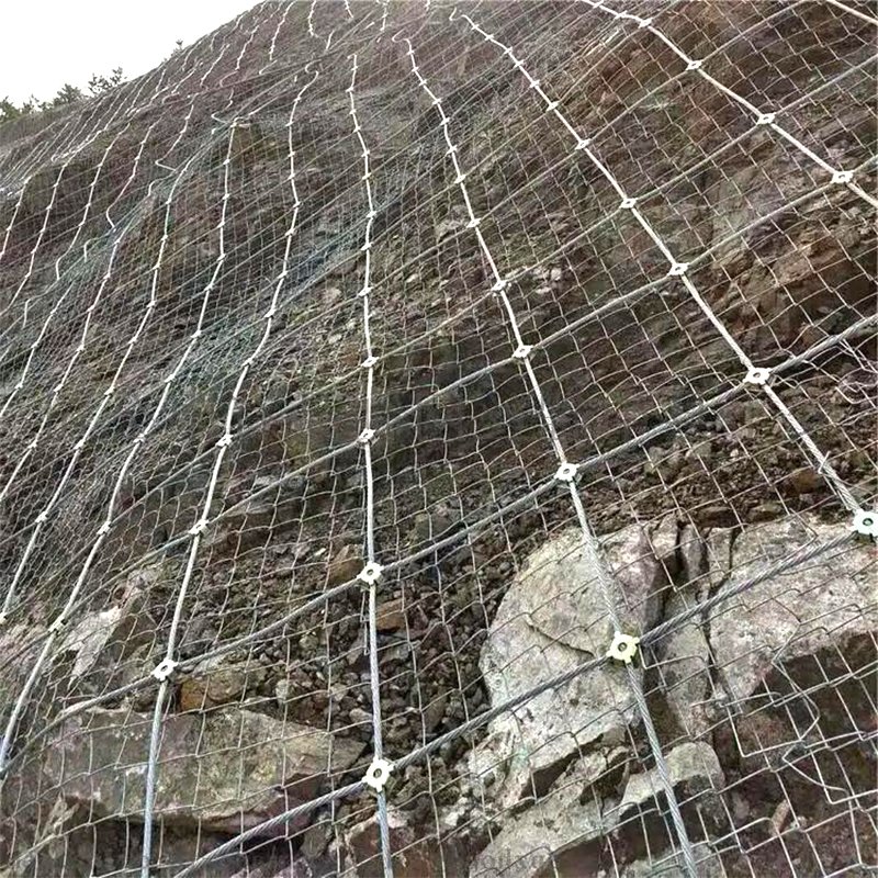 Protective rockfall net flexible slope safety net steel wire mesh flexible metal mesh