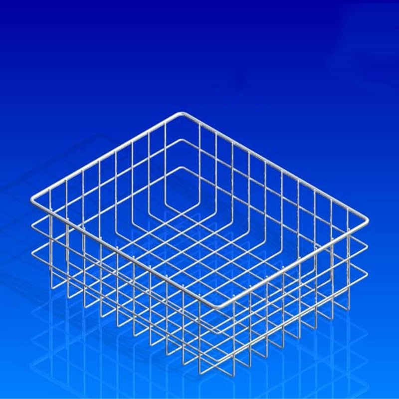 Customization 304 Stainless Steel Woven Wire Mesh Storage Baskets Sterilization Filter Housing metal Instrument Washing Baskets