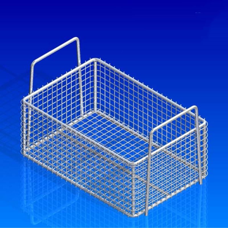 Customization 304 Stainless Steel Woven Wire Mesh Storage Baskets Sterilization Filter Housing metal Instrument Washing Baskets