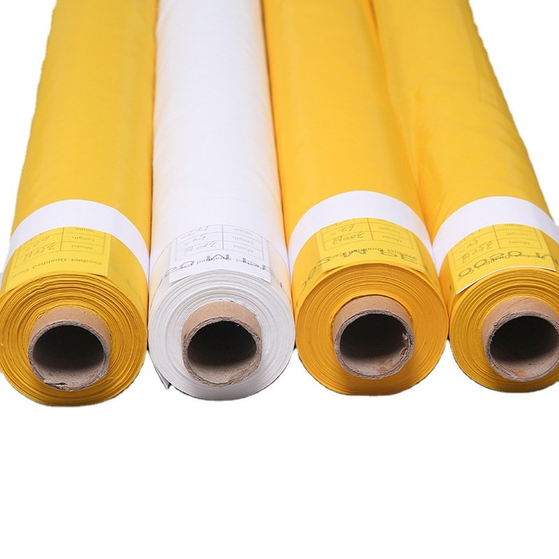 Factory price 60-420 yellow white silk screen printing mesh for textile screen printing