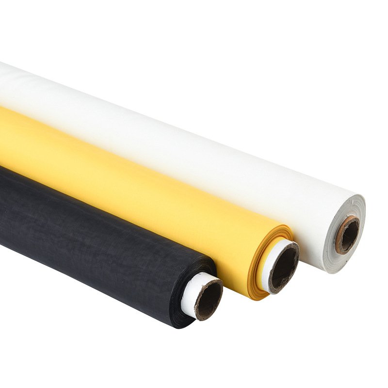Factory price 60-420 yellow white silk screen printing mesh for textile screen printing
