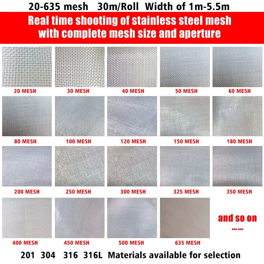 Factory Customized Stainless Steel woven Wire Mesh with export standard Used for filtering