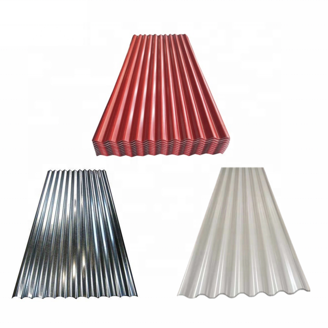 A36 Zinc Coating Gi and Colored Corrugated Steel Roofing Sheet