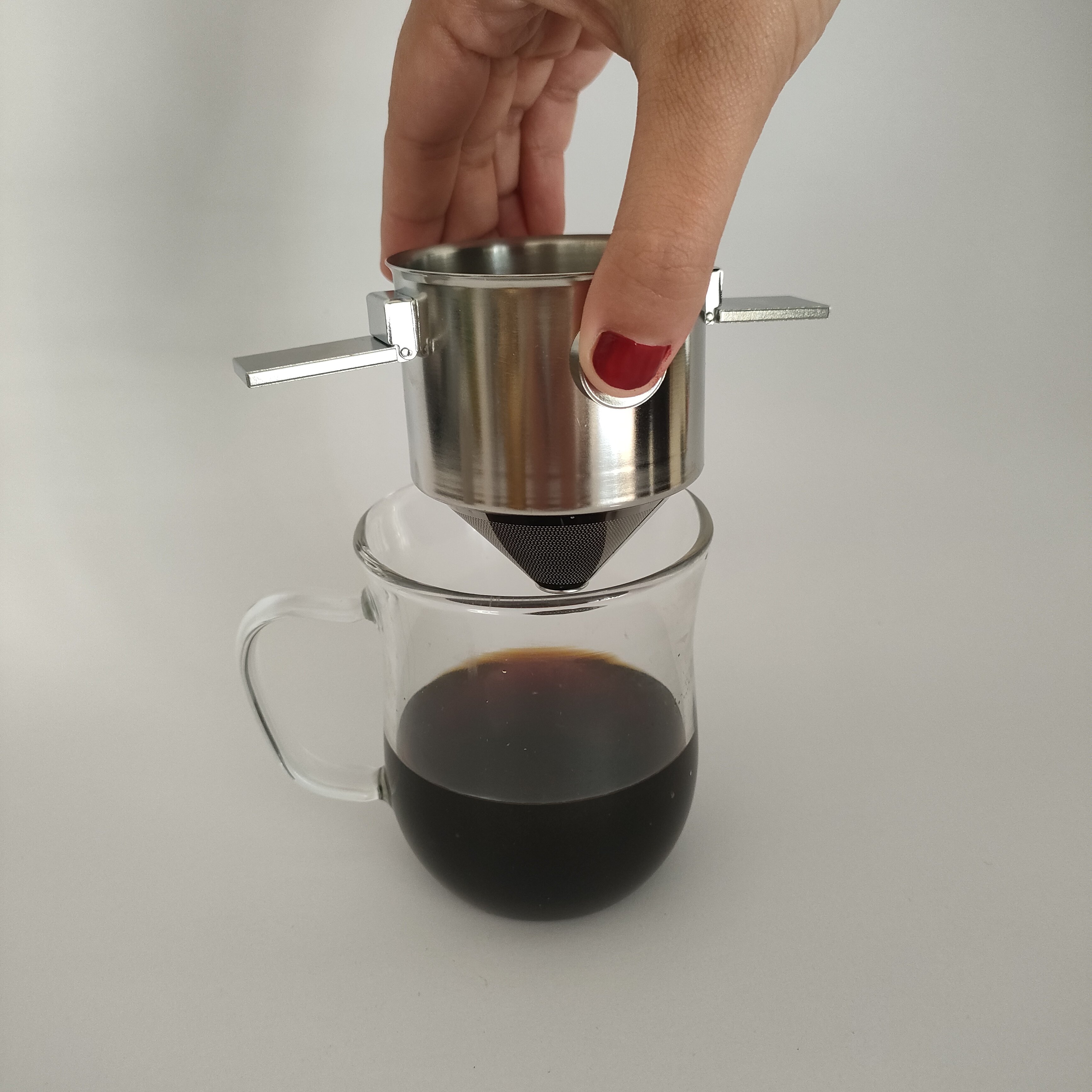 Coffee Filter Portable 304 Stainless Steel Drip Coffee Holder Reusable Infuser and Stand Coffee Dripper