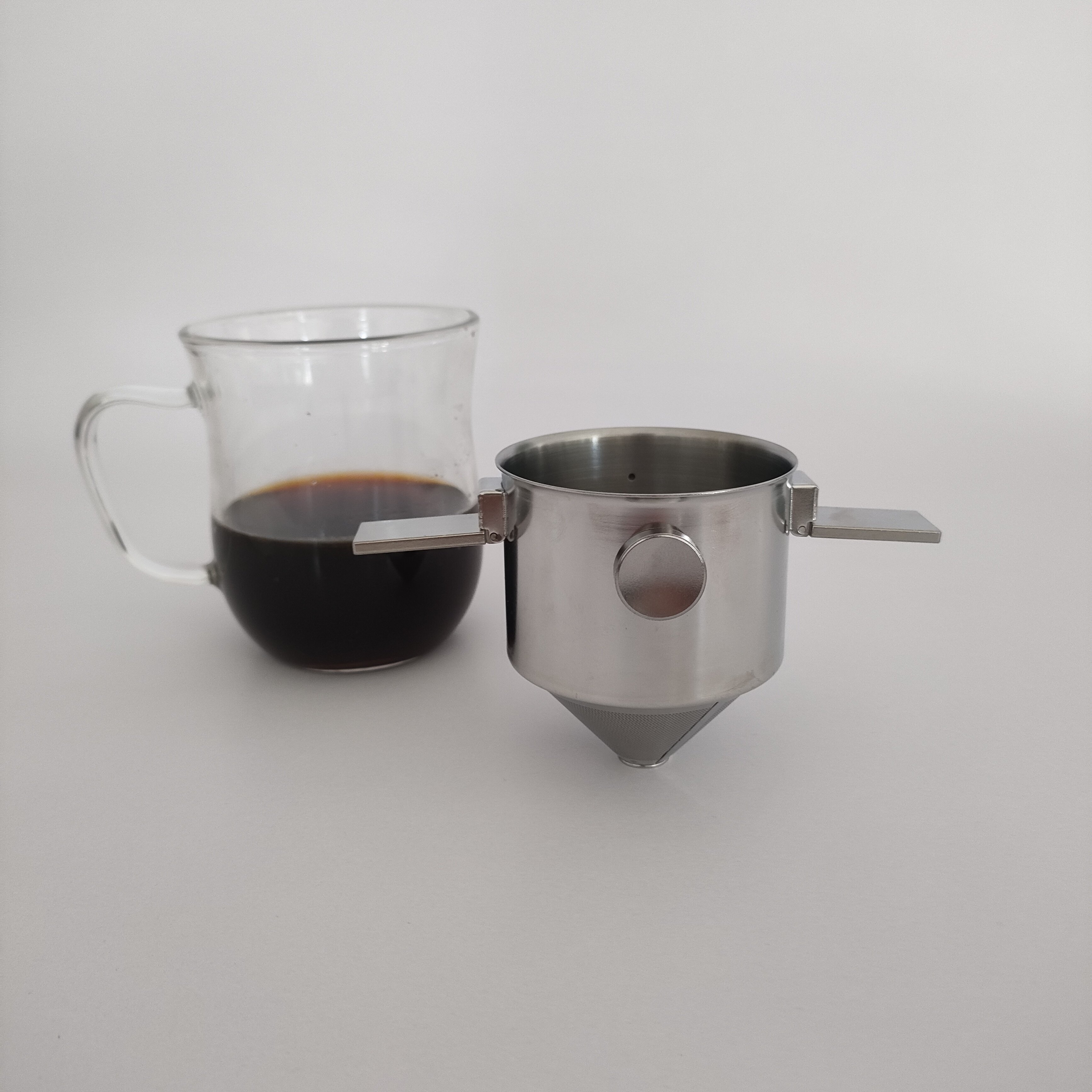Coffee Filter Portable 304 Stainless Steel Drip Coffee Holder Reusable Infuser and Stand Coffee Dripper