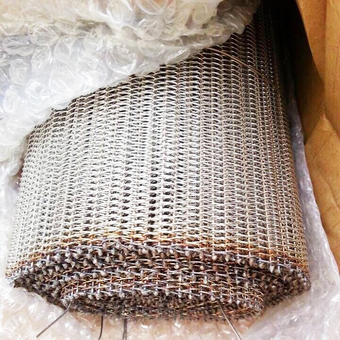 Heat Resistant 304 316 Stainless Steel Woven Conveyor Belt Wire Mesh Belt For Food Drying