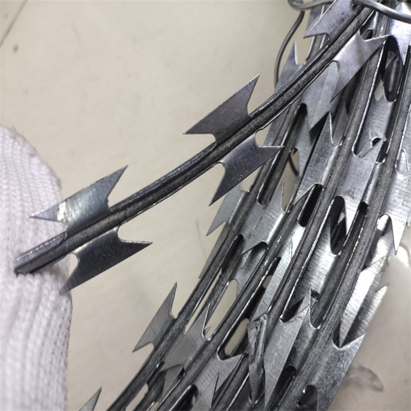 Galvanized Razor Wire Barbed Wire Coil Anti Climb Security Fencing Prison Mesh Fence