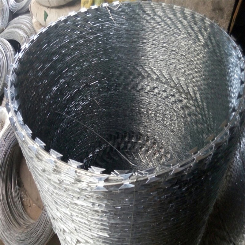 Galvanized Razor Wire Barbed Wire Coil Anti Climb Security Fencing Prison Mesh Fence