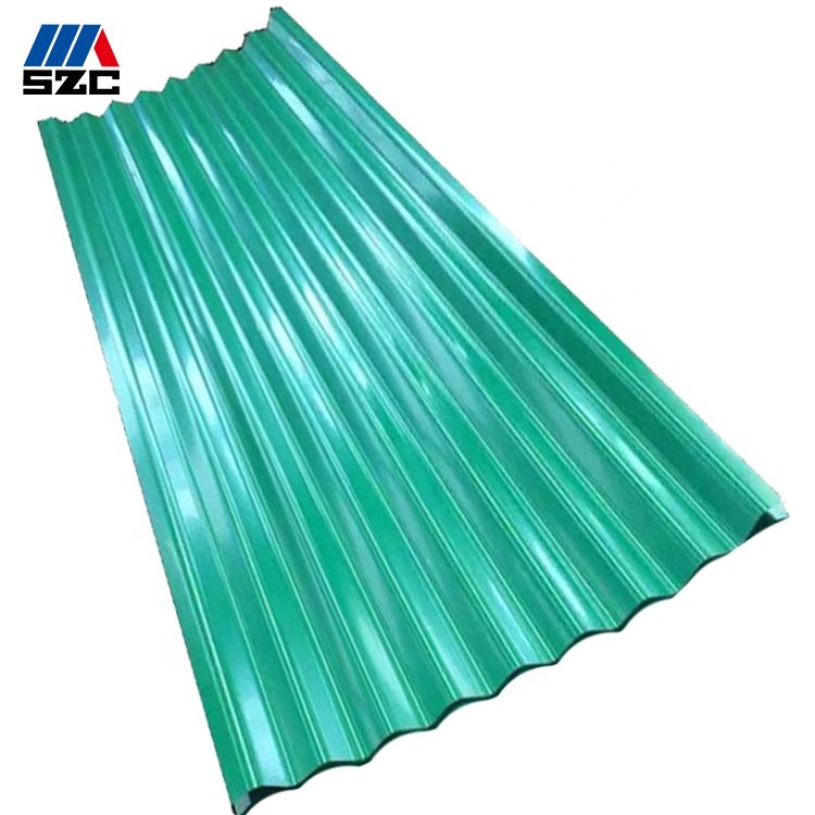 26 gauge green color coated prepainted cold rolled aluminium corrugated steel metal price per ton roofing sheet material