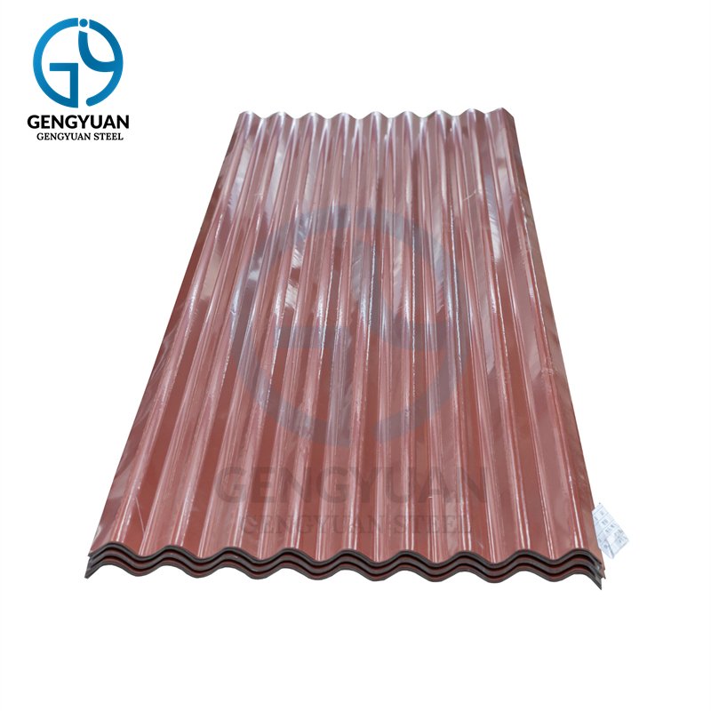 Gengyuan STEEL Zinc PPGI corrugated 10mm thick mild steel roofing sheet price
