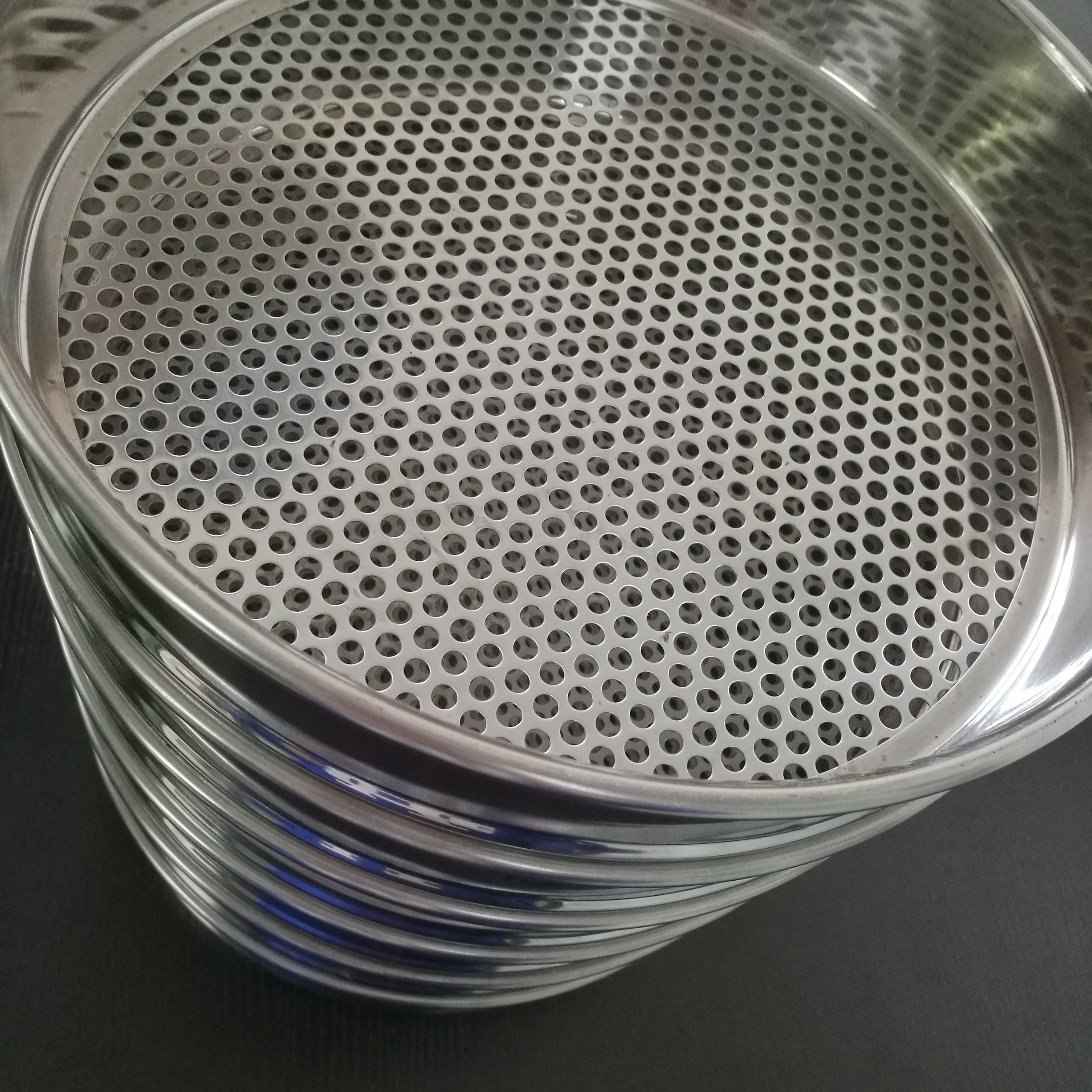 20 CM 30 CM Stainless Steel Perforated Plain Twill Weave Filter Mesh Test Sieve Screen