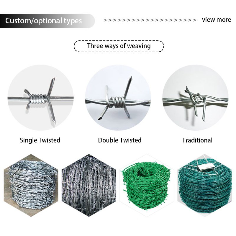 SRX Wholesale Hot Dip Zinc Plating Iron Barbed Wire Supplier Barbed Wire Mesh Farm Highway Barbed Wire