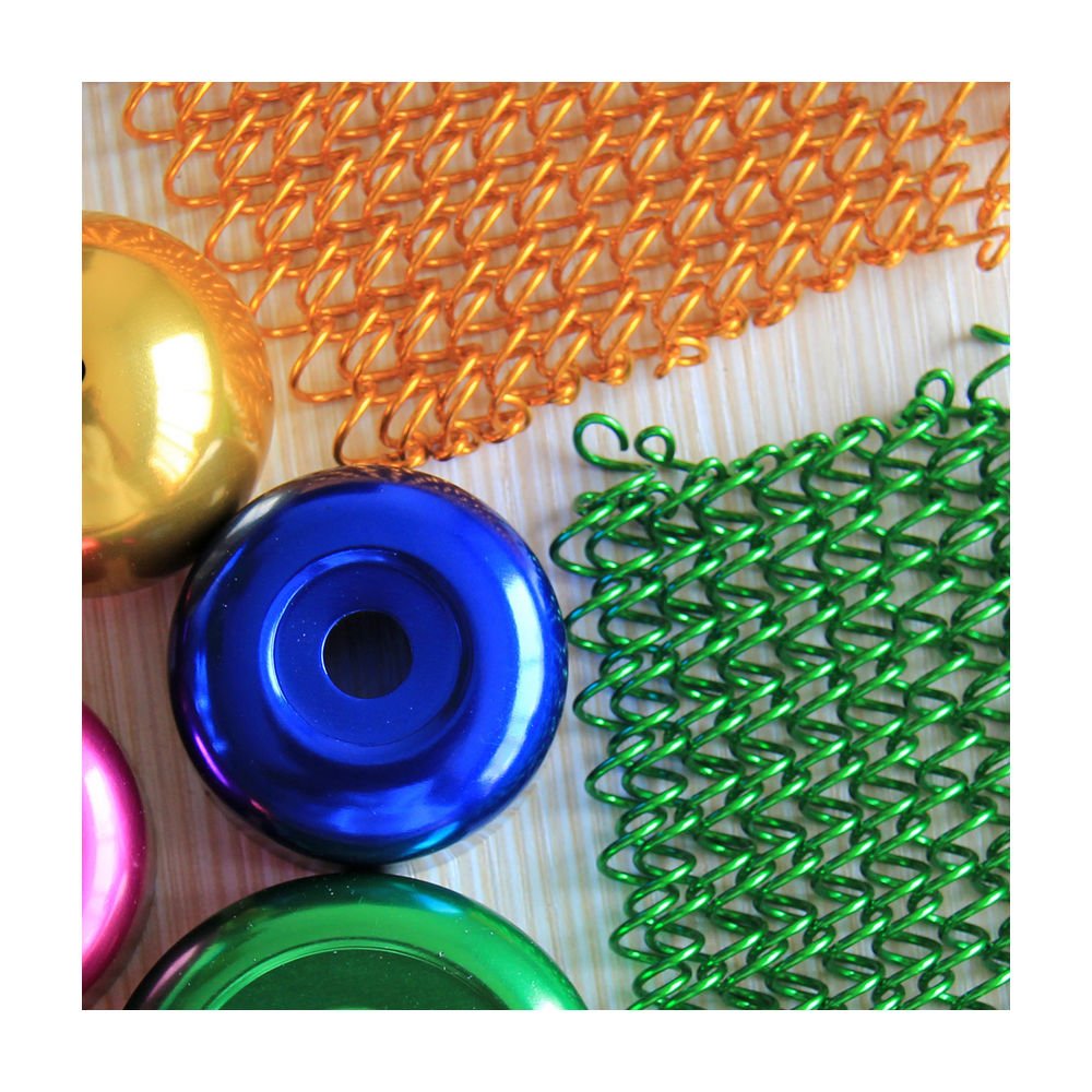 Chain Link Curtain Mesh Outdoor Gold Brass Metal Spiral Stainless Steel Building Elevator Chain Link Decorative Mesh