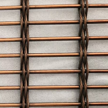 Decorative woven grille for hotel screen Brass bar screen for coffee shop Decorative wire mesh for cabinet door