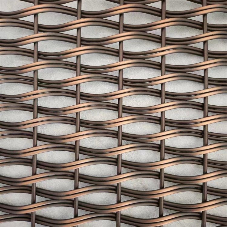 Decorative woven grille for hotel screen Brass bar screen for coffee shop Decorative wire mesh for cabinet door