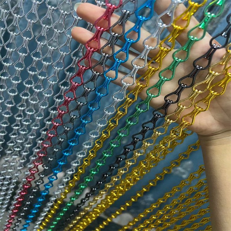 Decorative woven grille for hotel screen Brass bar screen for coffee shop Decorative wire mesh for cabinet door