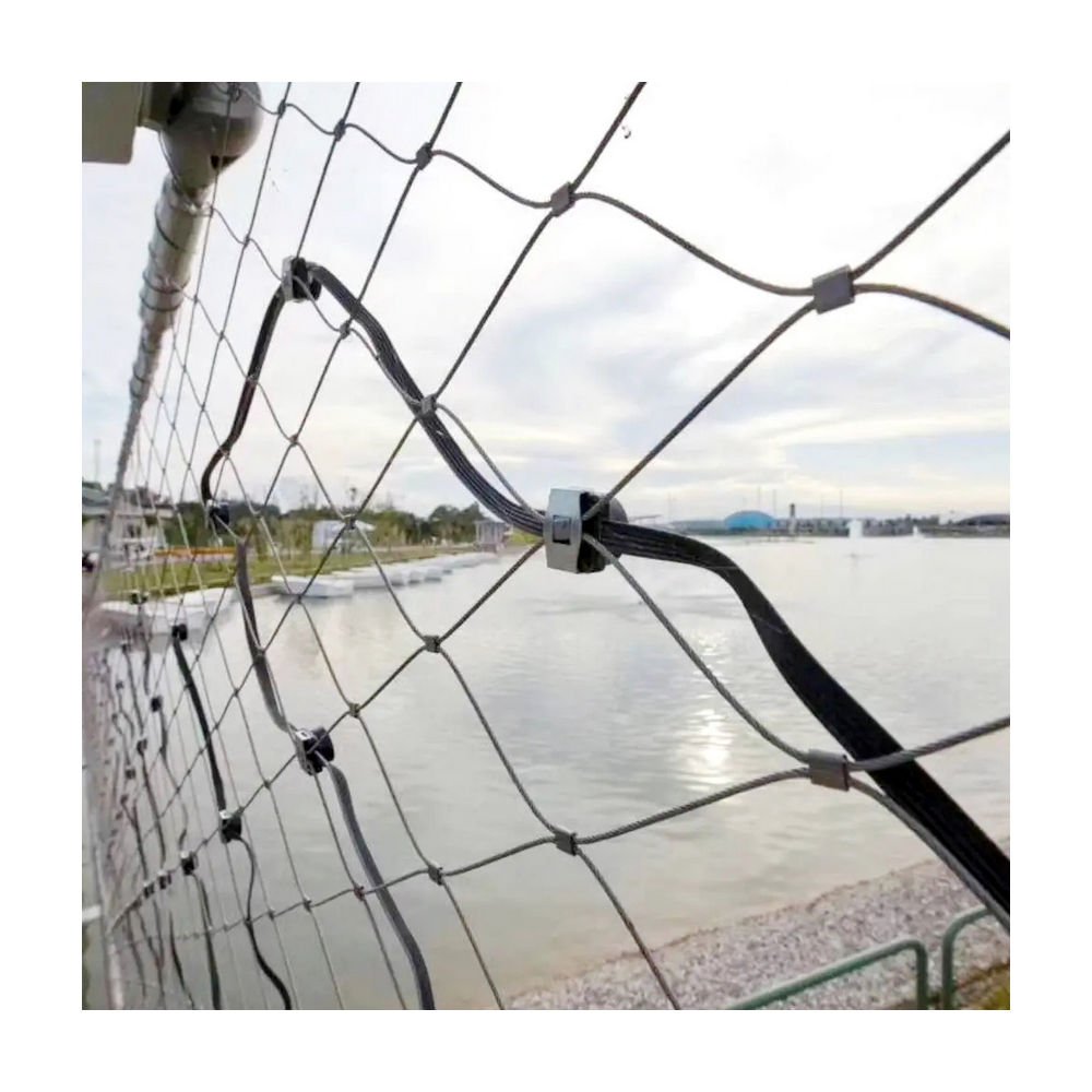 Security Enclosure Flexible Stainless Steel Wire Rope Netting Fence Animal Zoo Mesh