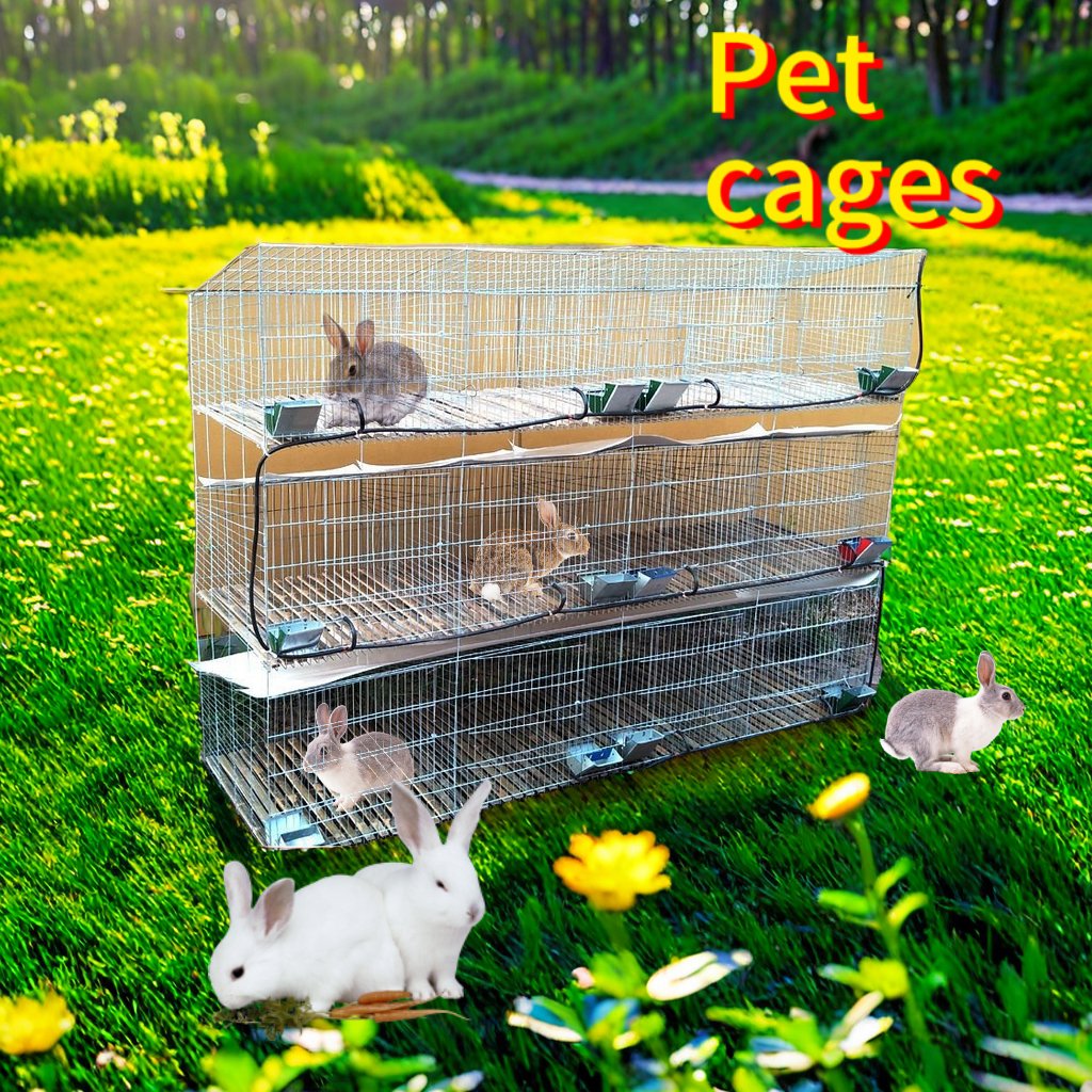 High quality poultry breeding equipment, metal rabbit cage, plain weave farm fence, factory price