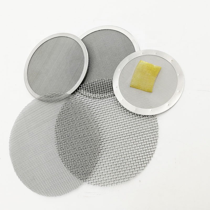 custom stainless steel 304 316 woven wire mesh filter disc circle