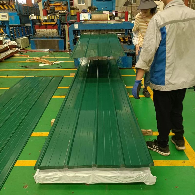 ASTM A653 Dx51d Z275 Gi PPGI PPGL Galvalume Color Coated Prepainted Galvanized Corrugated Steel Metal Roofing Sheet