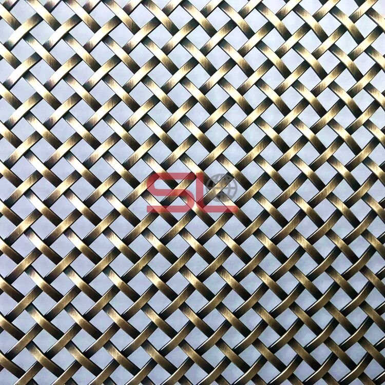 Bronze Decorative Steel Wire Mesh Metal Mesh for Furniture&Cabinet Door
